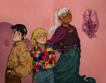 Pencil Sketch + Digital Colouring