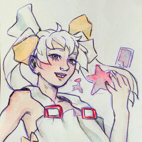 Tama Doodle, Colour Pencil Lineart (&quot;WIXOSS&quot; Fan Art)